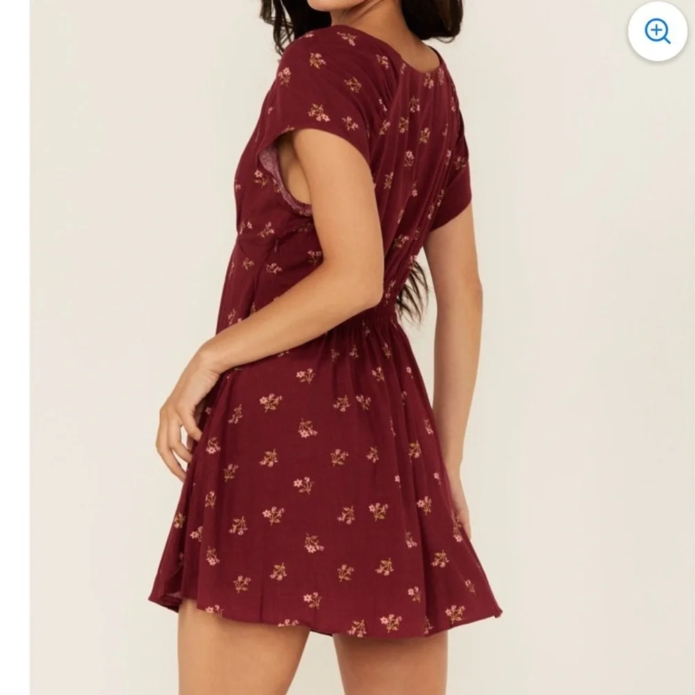 Free People Everyone’s Favorite Floral Babydoll Mini Dress NWT